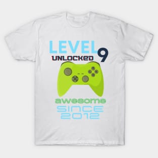 Level 9 Unlocked Awesome 2012 Video Gamer T-Shirt